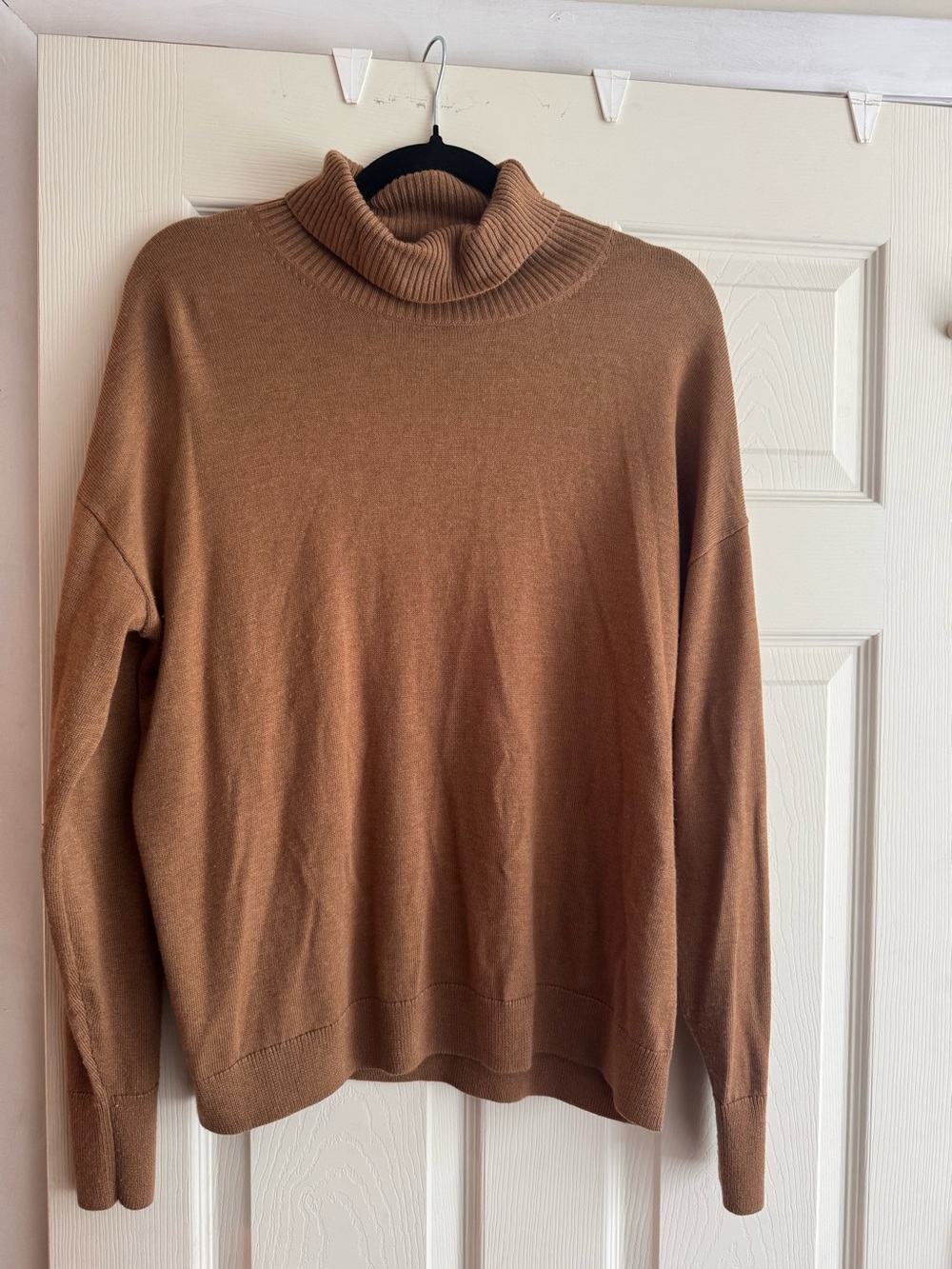 Treasure & Bond Ribbed Camel Crewneck Sweater